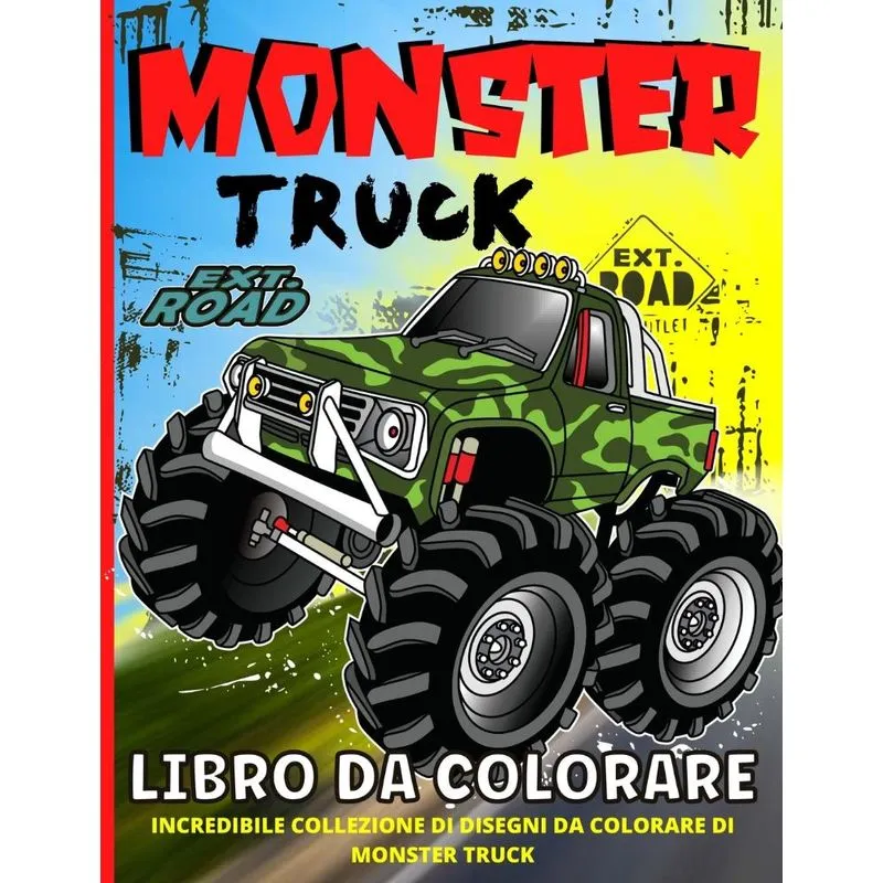 Monster Truck Libro Da Colorare