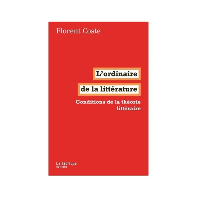 L'ORDINAIRE DE LA LITTÉRATURE - QUE PEUT