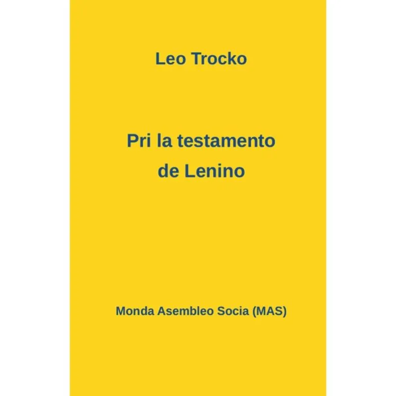 Pri la testamento de Lenino