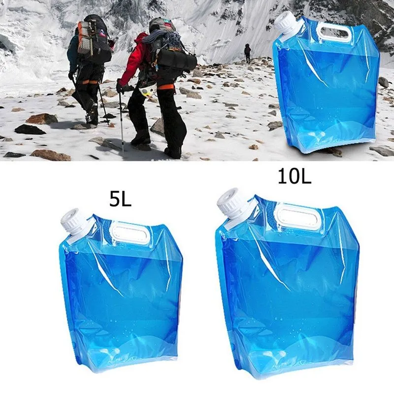5l/10l Pvc Campismo Dobrável Garrafa De Armazenamento De Água Potável