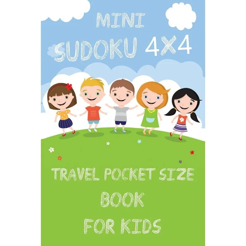Mini Sudoku 4x4 Travel Pocket Size Book for Kids