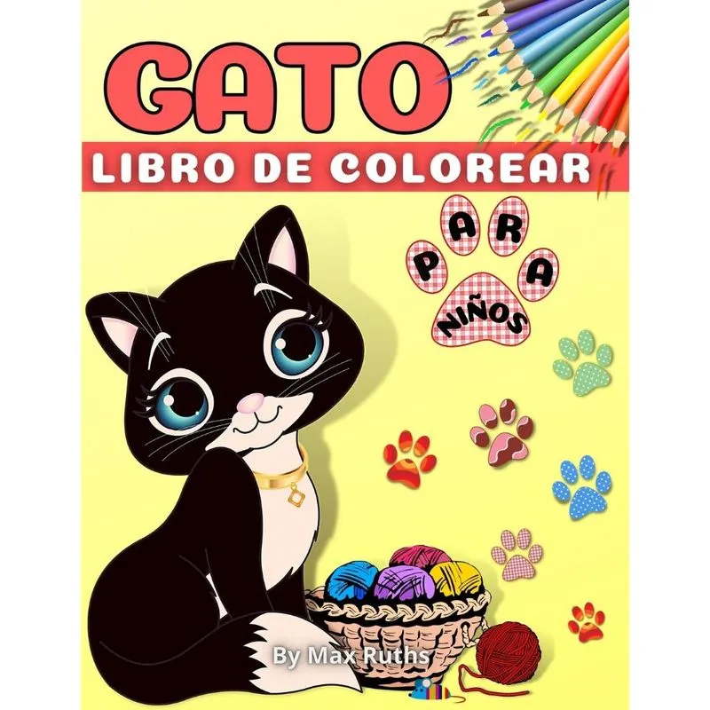 GATO LIBRO DE COLOREAR PARA NIÑOS