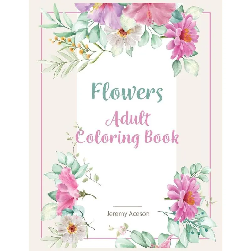 Flowers Adult Coloring Book