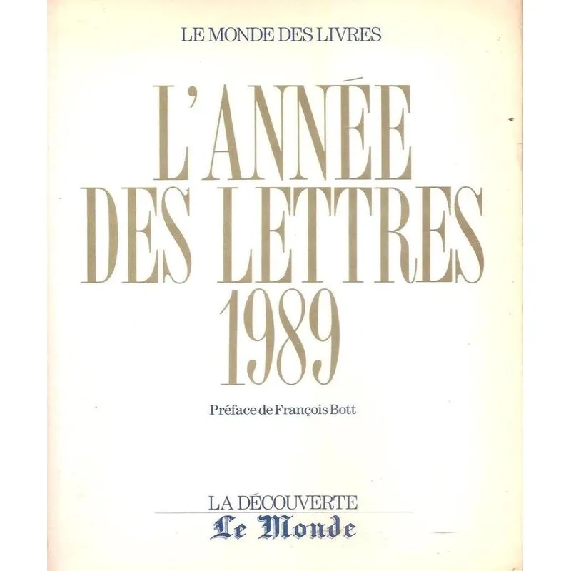 Lannée Des Lettres 1989