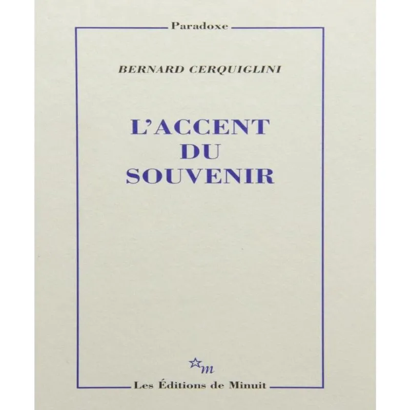 Laccent du souvenir