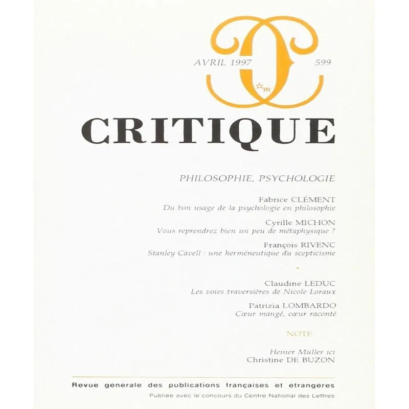 Critique 599