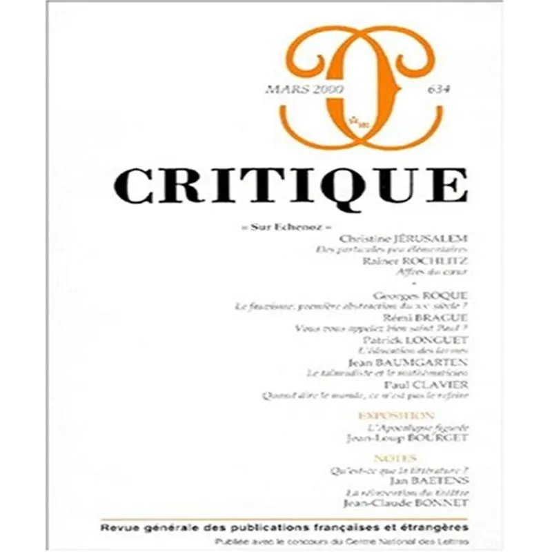 Critique, N. 634