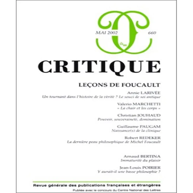 Critique, N. 660