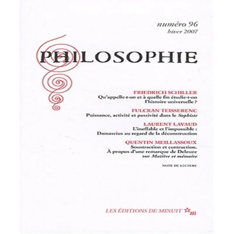Revue Philosophie No 96