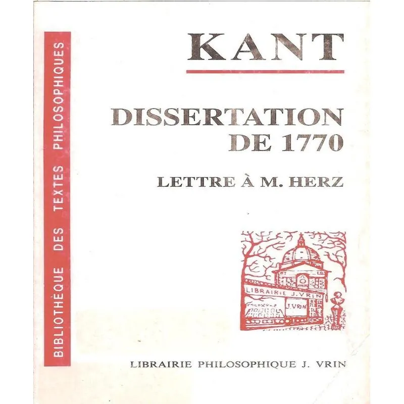 La Dissertation De 1770