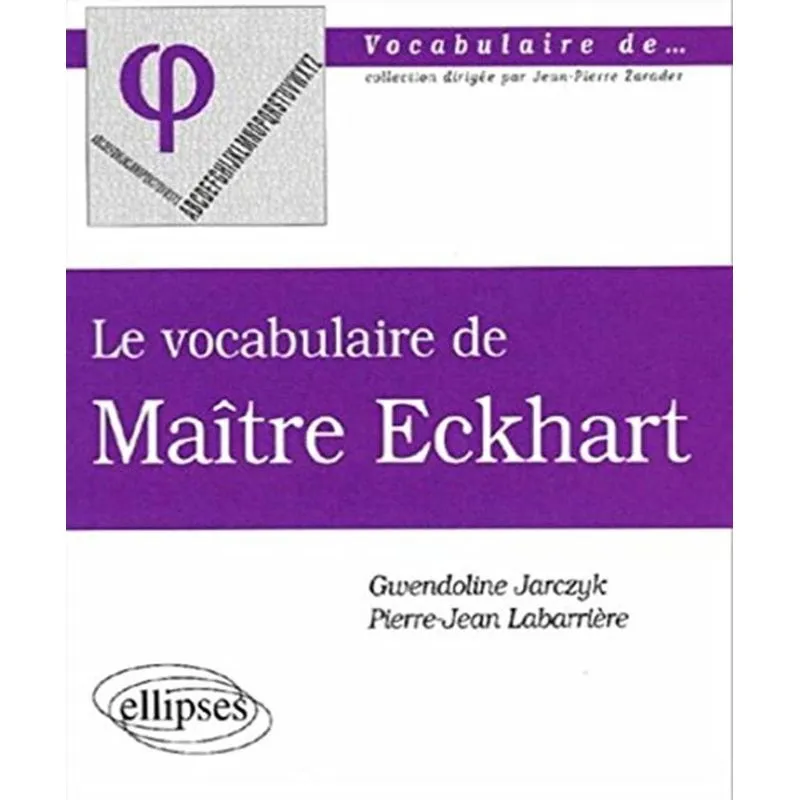 Le Vocabulaire De Maître Eckhart