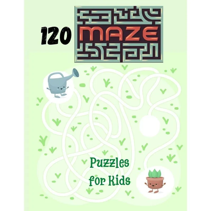 120 Maze Puzzles for Kids