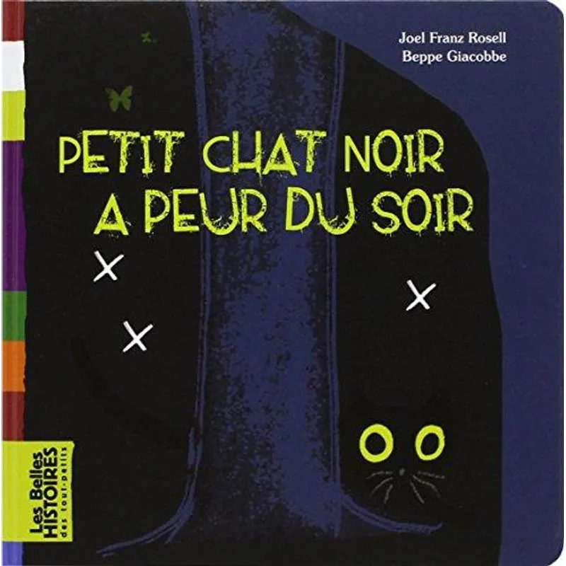 Petit Chat Noir A Peur du Soir