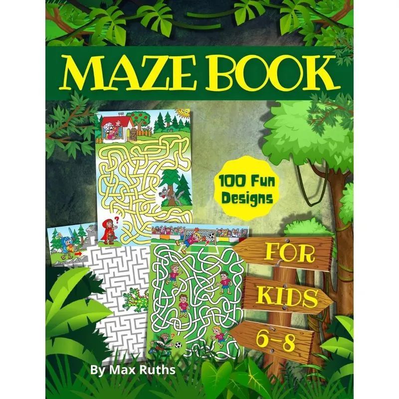 Maze book for kids 6-8