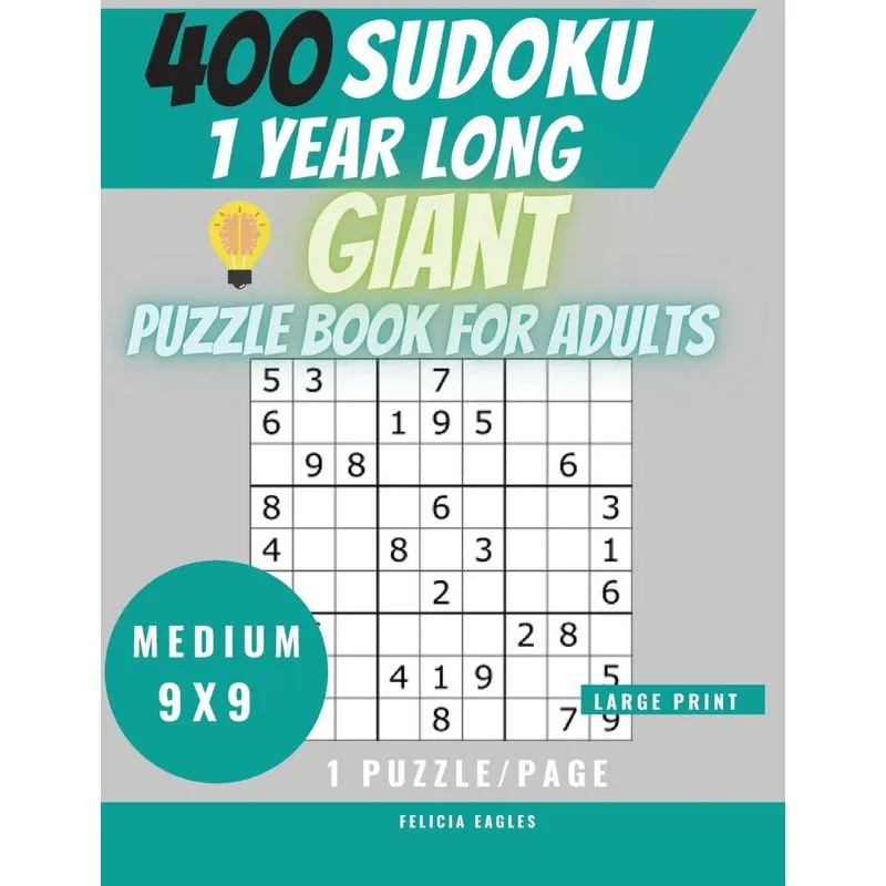 400 Medium Sudoku Puzzle Book for Adults with Solutions - 1