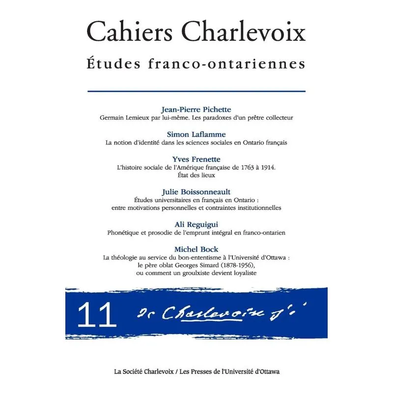 Cahiers Charlevoix 11