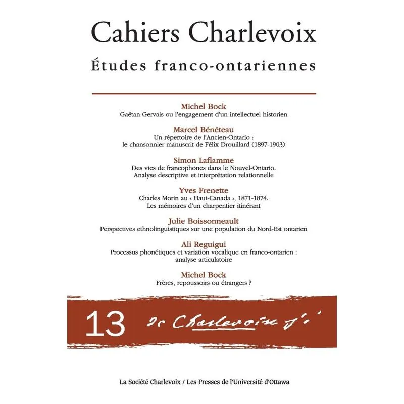 Cahiers Charlevoix 13
