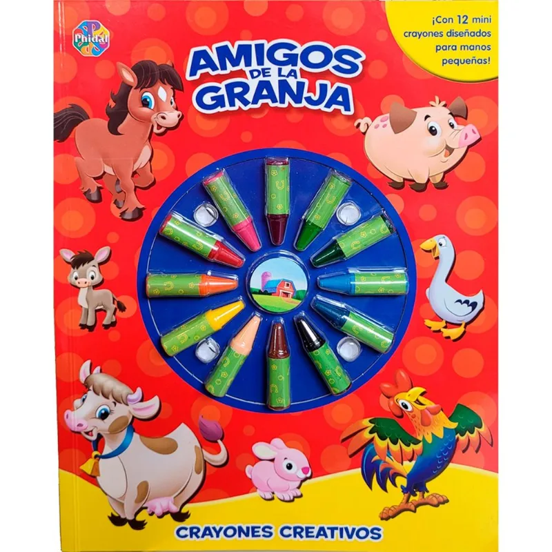 Libro amigos de la granja-crayones creativos