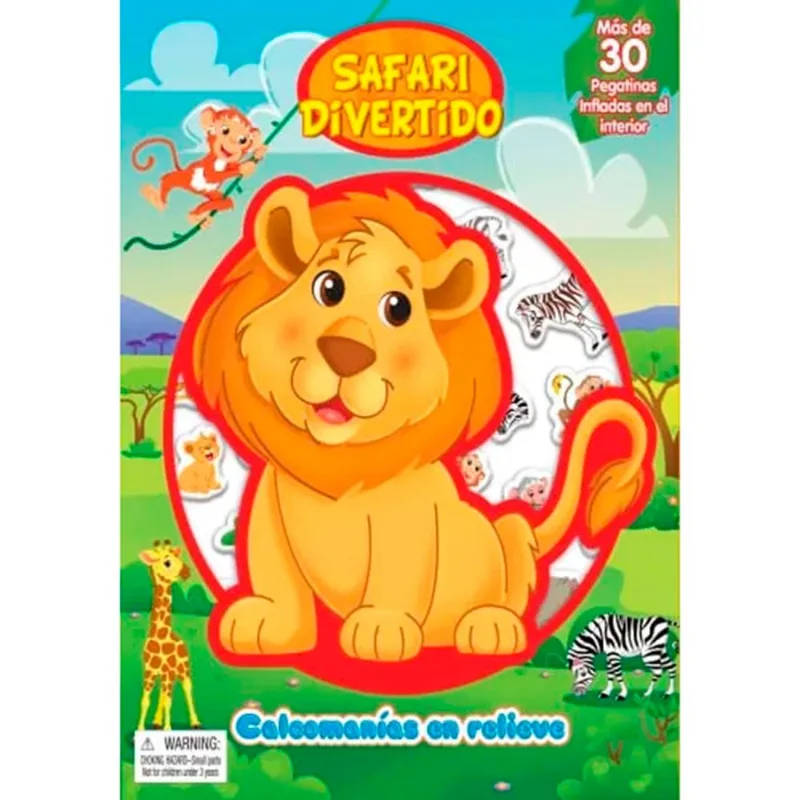 Safari divertido - Stickers en relieve