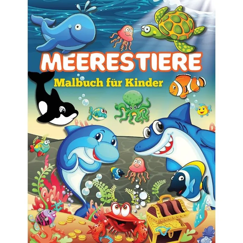 Meerestiere Malbuch für Kinder