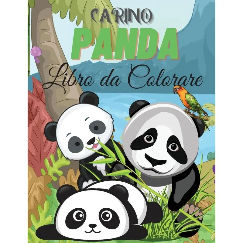 Carino Panda Libro da Colorare