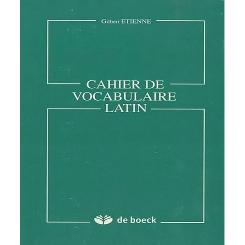 Cahier De Vocabulaire Latin