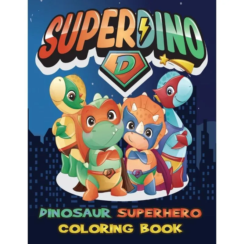 Dinosaur Superhero coloring book