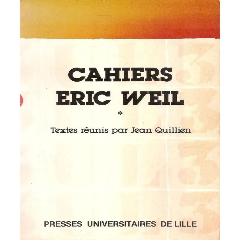 Cahiers Eric Weil 1