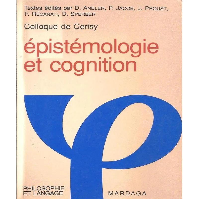 Épistémologie Et Cognition