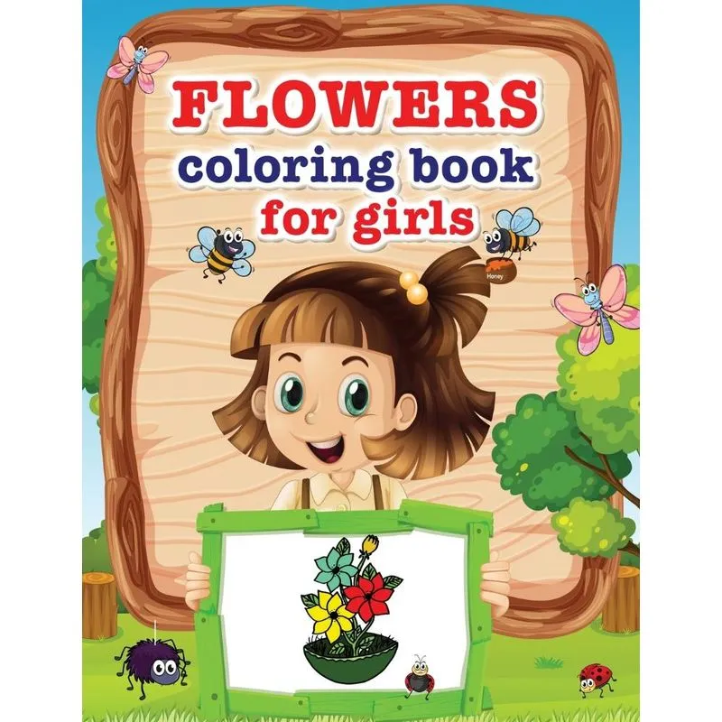 Flowers coloring book