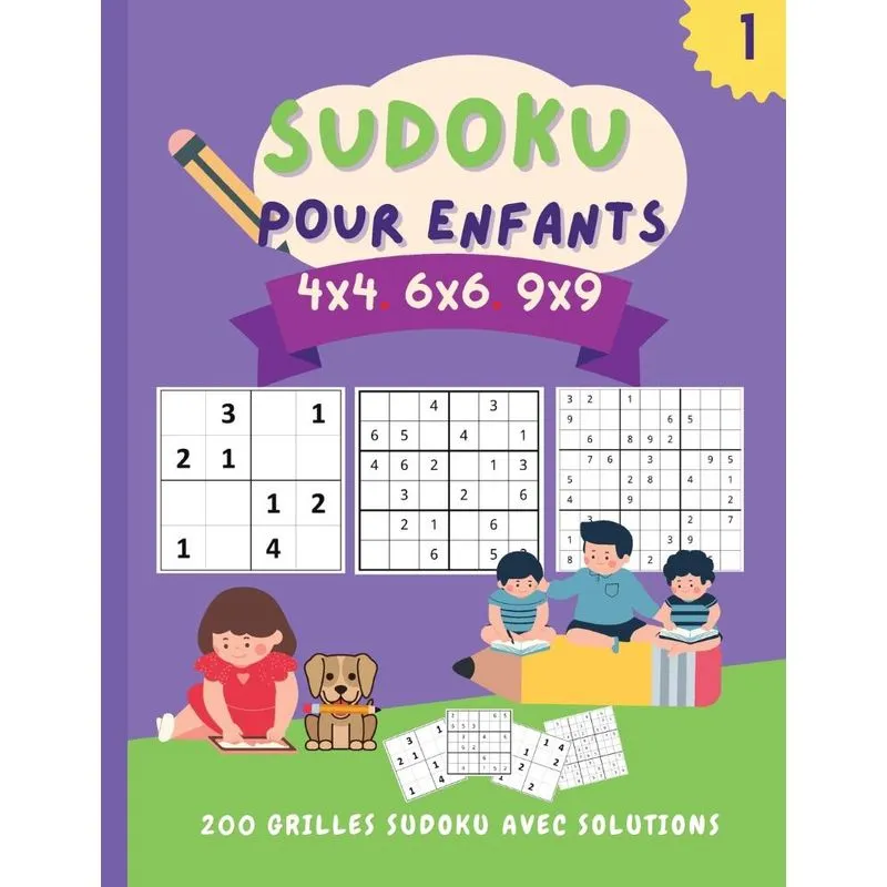 Sudoku pour enfants 4x4 6x6 9x9