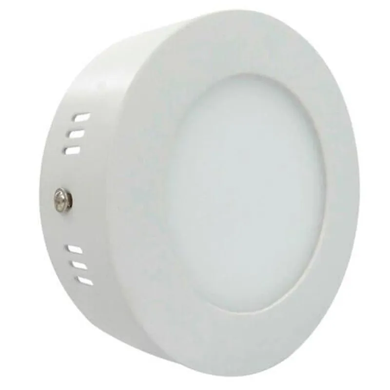 Luminária Painel Plafon Led Sobrepor 6W Redondo Frio