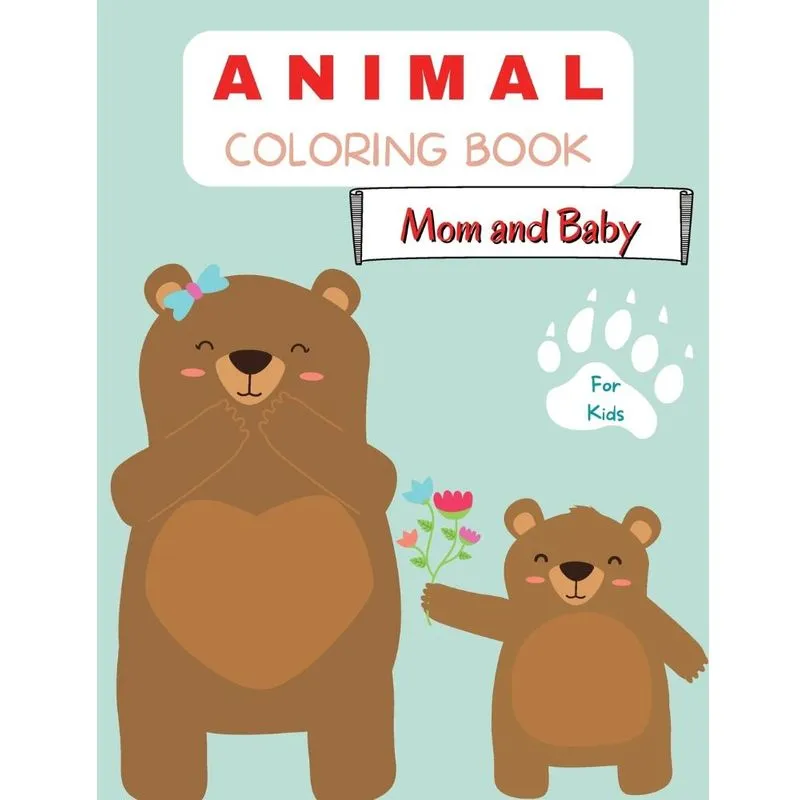 Animal Coloring Book Mom and Baby
