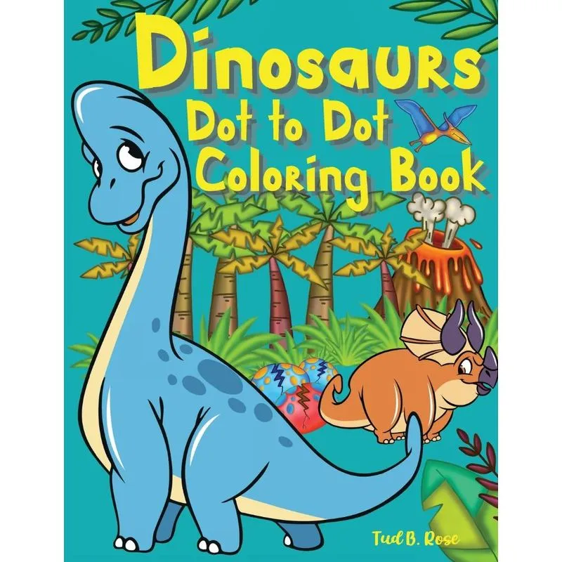Dinosaurs Dot to Dot Coloring Book
