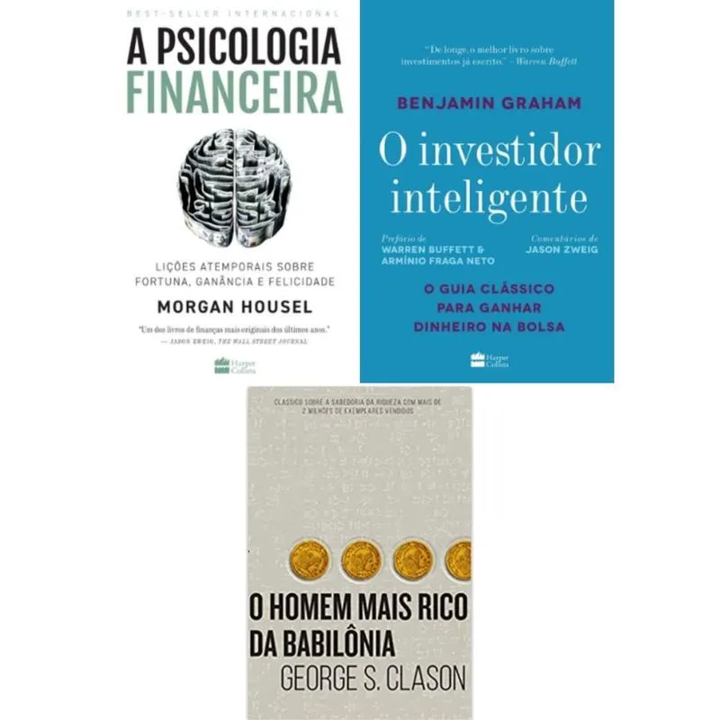 Kit O investidor inteligente/a psicologia financeira/o homem mais rico da babilonia