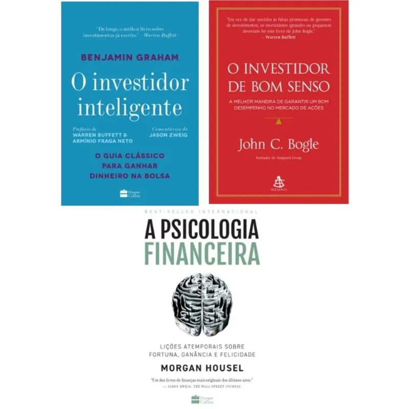 Kit Investidor Inteligente Psicologia Financeira Investidor de Bom Senso