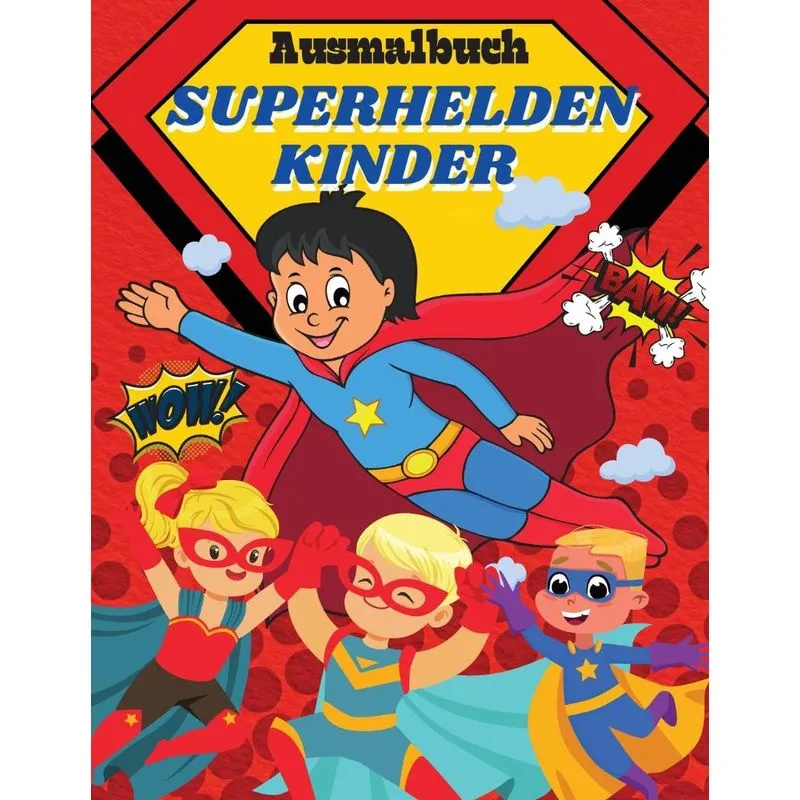 Ausmalbuch Superhelden Kinder