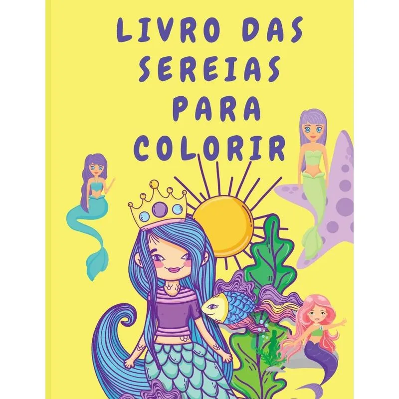 Livro das sereias para colorir