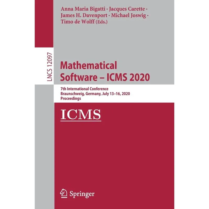 Mathematical Software - ICMS 2020
