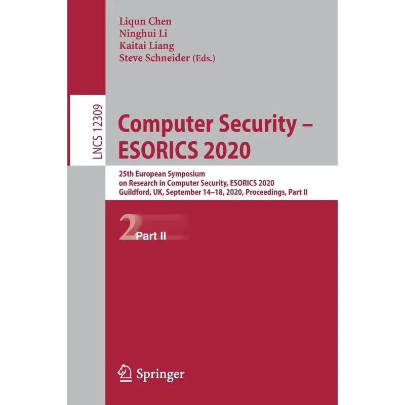 Computer Security – ESORICS 2020