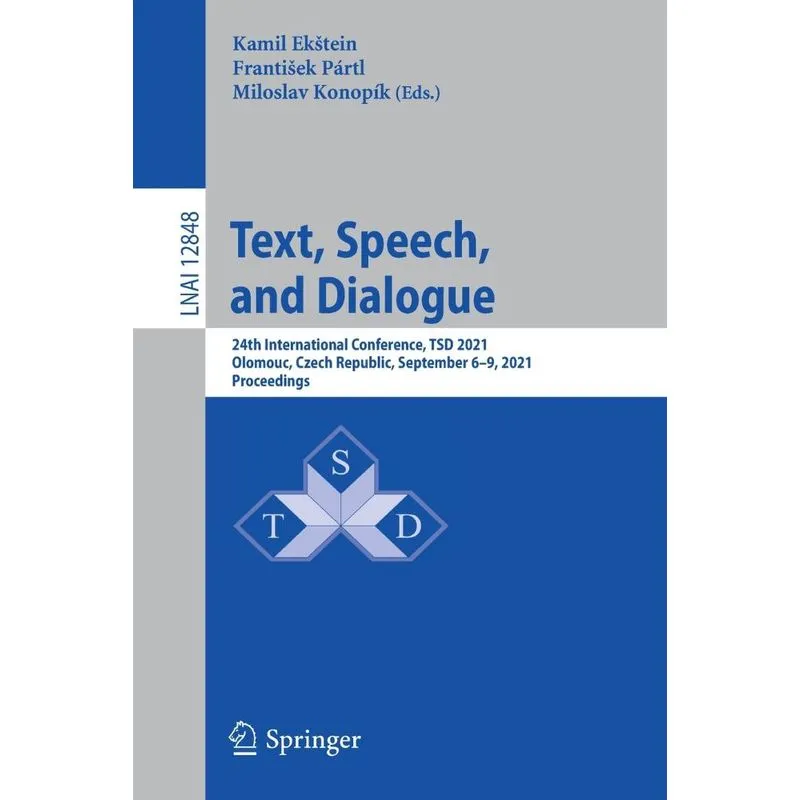 Text, Speech, and Dialogue
