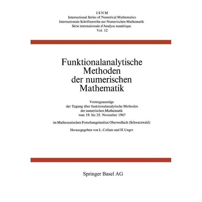 Funktionalanalytische Methoden Der Numerischen Mathematik