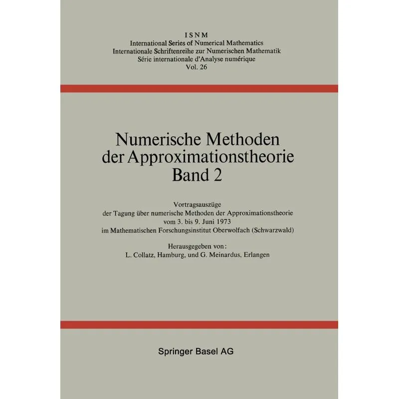 Numerische Methoden Der Approximationstheorie