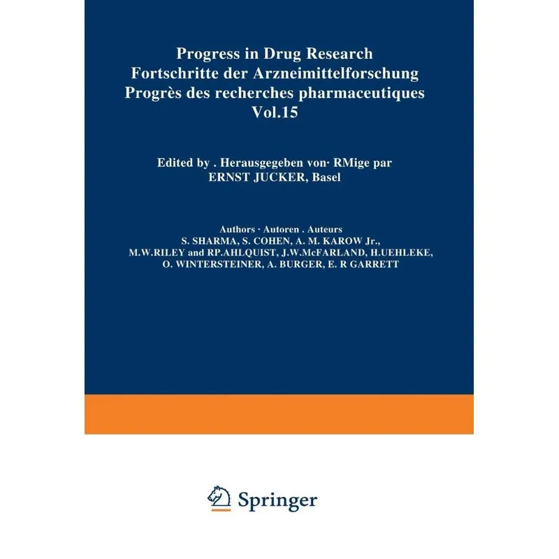 Progress in Drug Research / Fortschritte der Arzneimittelforschung / Progrès des recherches pharmaceutiques