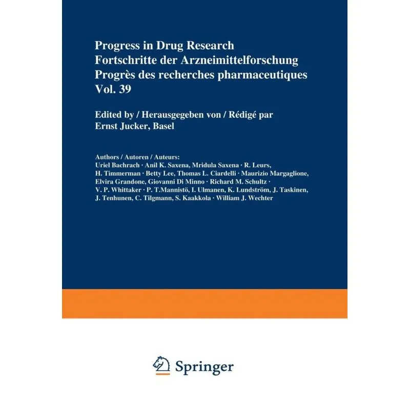 Progress in Drug Research / Fortschritte Der Arzneimittelforschung / Progres Des Recherches Pharmaceutiques