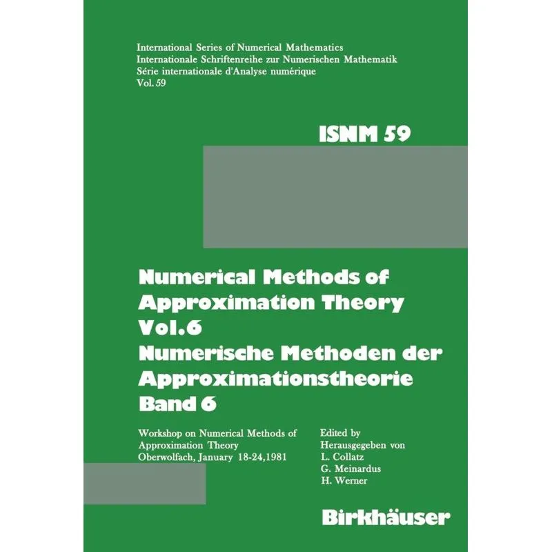 Numerical Methods of Approximation Theory, Vol.6 \ Numerisc