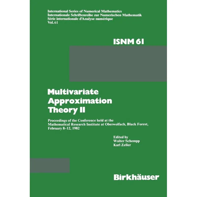 Multivariate Approximation Theory II