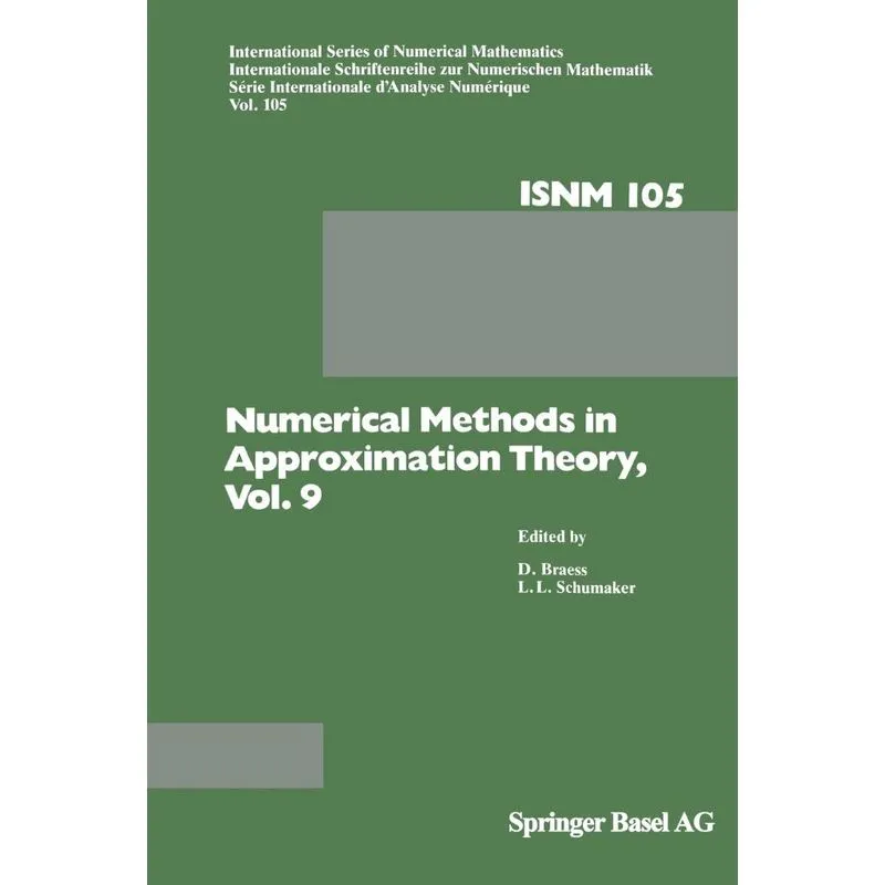 Numerical Methods in Approximation Theory, Vol. 9