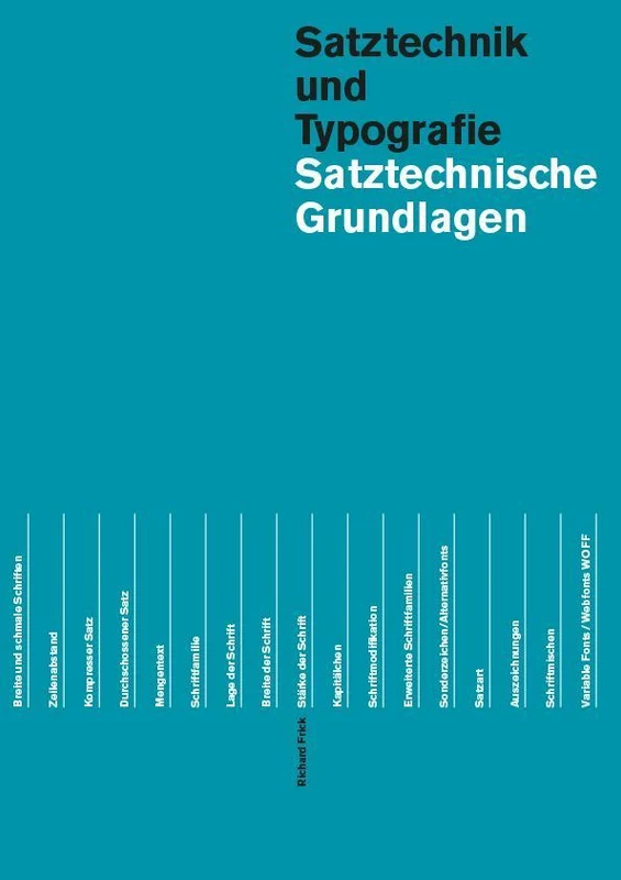 Satztechnische Grundlagen