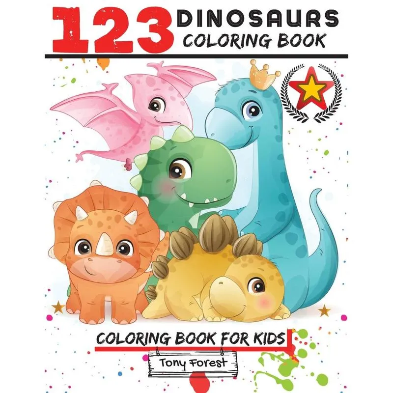 123 Dinosaurs Coloring Book